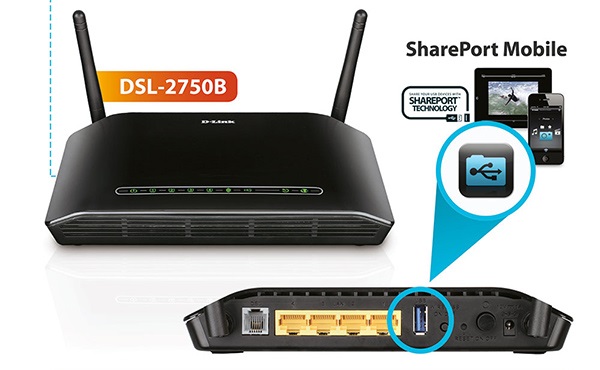 D Link DSL 2750B Wireless N300 ADSL2 Modem Router 3 Years D Link ...