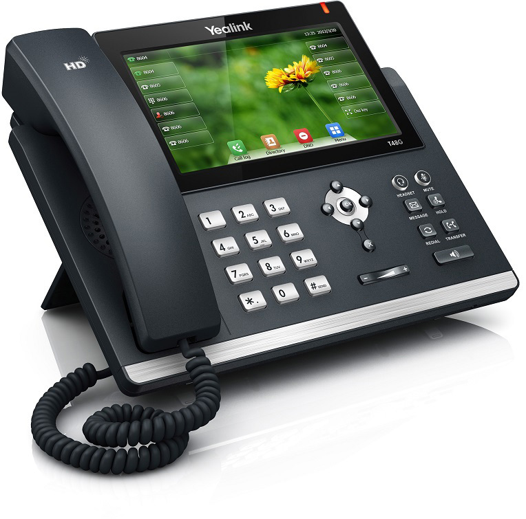 Yealink SIP-T48S 16 Line, Dual Gigabit, 7'' Color Touch Screen IP Phone ...