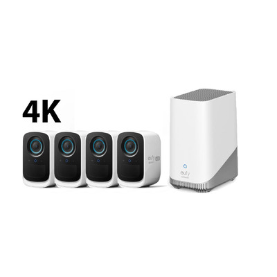 EufyCam 3C 4K Wireless Home Security System (4-Pack) | DeviceDevicedeal