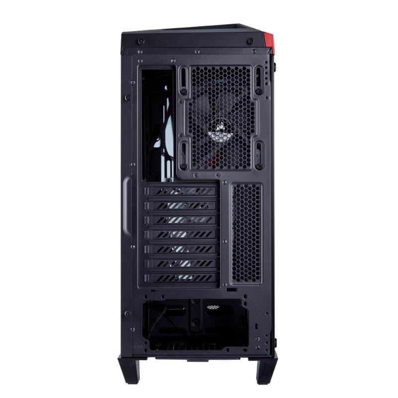 Corsair Carbide Spec Omega Tempered Glass Mid Tower Atx Case Black Red