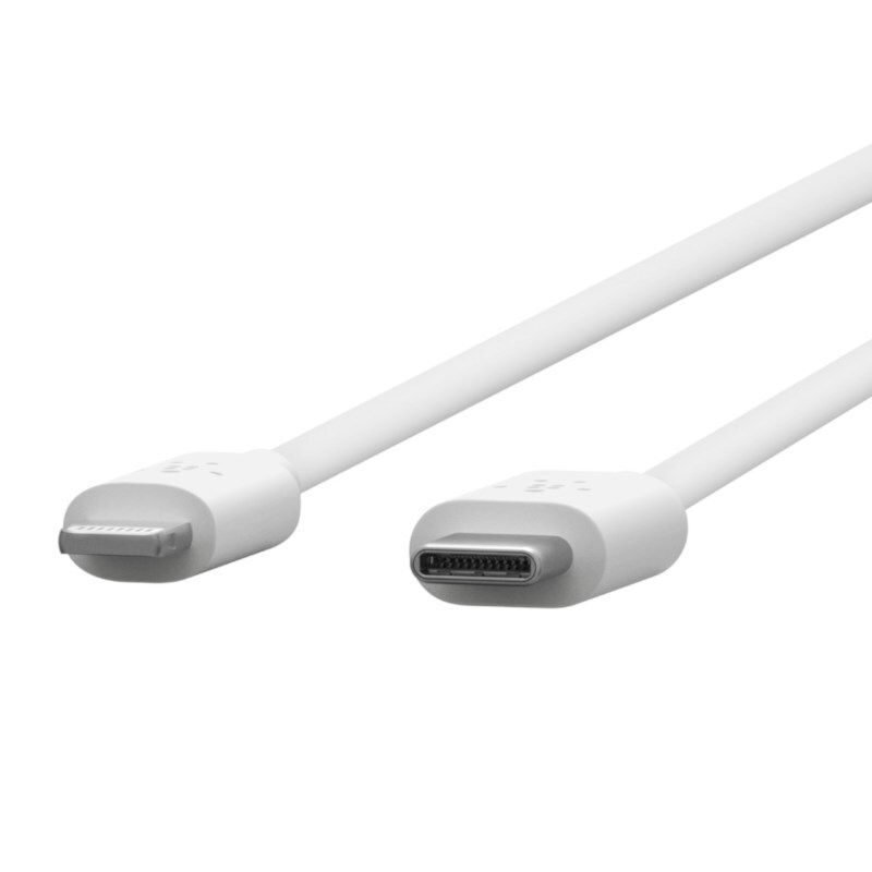 Belkin Boost Charge Usb C Cable With Lightning Connector 1 2m White F8j239bt04 Wht