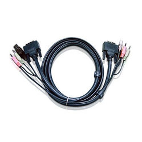 ATEN 2L-7D05UD USB DVI-D Dual Link KVM Cable with Audio - 5.0m 2L