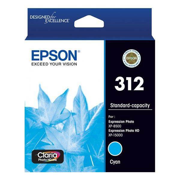 Epson 312 Standard Capacity Claria Photo HD Cyan Ink Cartridge C13T182292