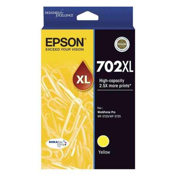 Epson 702xl High Capacity Durabrite Ultra Yellow Ink Cartridge C13t345492 2048