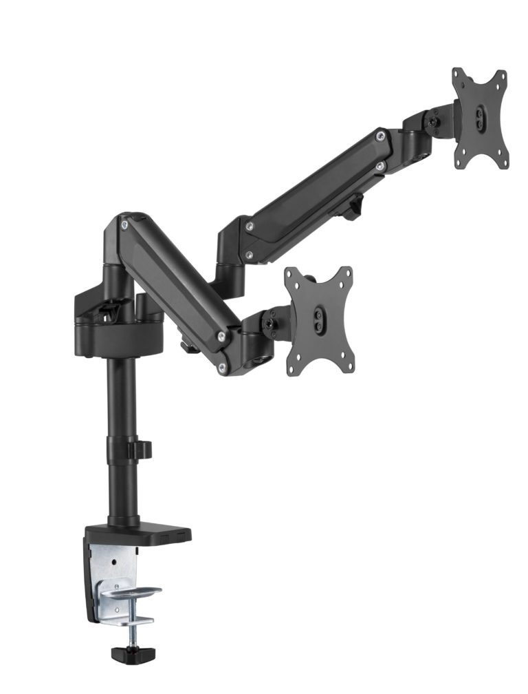 brateck dual aluminium counterbalance monitor arm