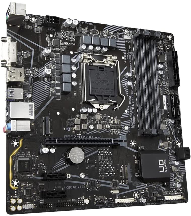 GIGABYTE B560M DS3H V2 (LGA 1200) Intel B560 Micro-ATX Motherboard ...