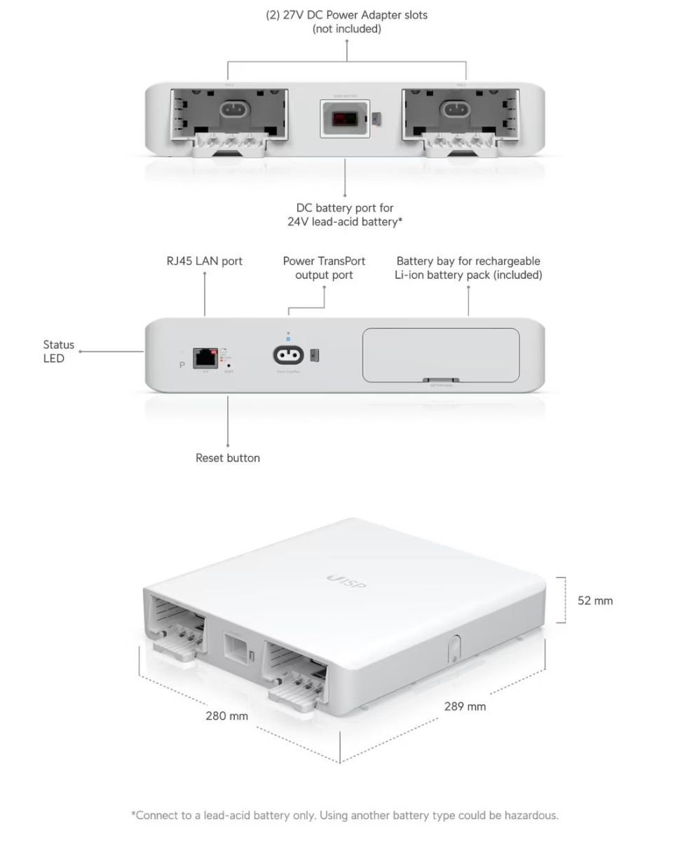 Ubiquiti UISP-P UISP POWER UPS System |DeviceDeal