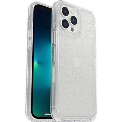 OtterBox Apple iPhone 13 Pro Max / iPhone 12 Pro Max Symmetry Series Clear Antimicrobial Case - Stardust (Clear Glitter) (77-83509)