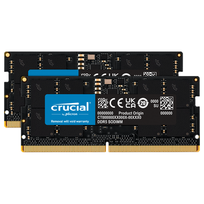Crucial 32GB (2x 16GB) DDR5 5600MHz SODIMM Laptop Memory