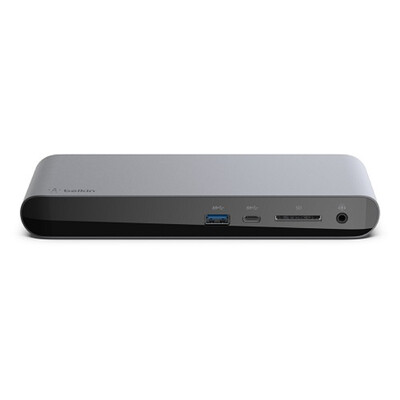 Belkin Thunderbolt 3 Dock Pro - Grey (F4U097AU) - Compatible with macOS and Windows USB-C laptops - Ultra High-Speed Sd Transfer - 4K UHD Compatible